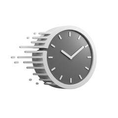 Speedy clock illustration for business urgency isolated PNG with Transparent Background