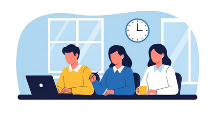 Teamwork in the Office Collaborative Project with Professionals