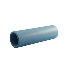 Blue plastic pipe for industrial use isolated PNG with Transparent Background