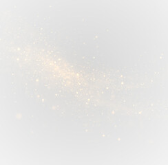 Obraz premium Sparkling golden dust light PNG, luxury glitter overlay, festive Christmas bokeh confetti texture, glowing holiday design element illustration.