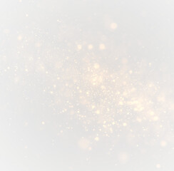 Sparkling golden dust light PNG, luxury glitter overlay, festive Christmas bokeh confetti texture, glowing holiday design element illustration.