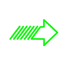 vector green arrow icon on white background	