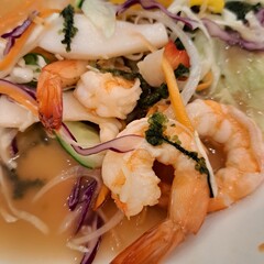 shrimp with rice and vegetables 