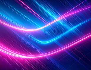Abstract neon lines on a dark background