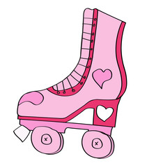 pink girly roller skate