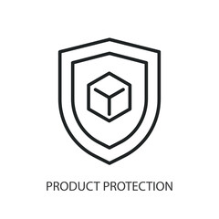 Product protection thin line vector icons.