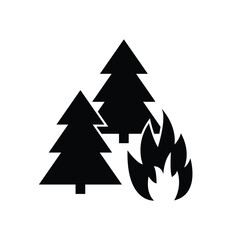 Obraz premium Forest fire icon vector emergency sign web design