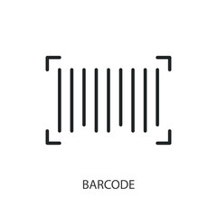 Barcode thin line vector icons.