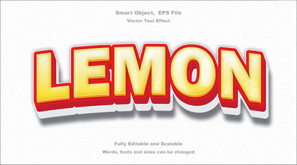Lemon Text Effect Fresh, Juicy and Vibrant Typography Design.