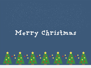 Fototapeta premium クリスマスツリー フレーム イラスト