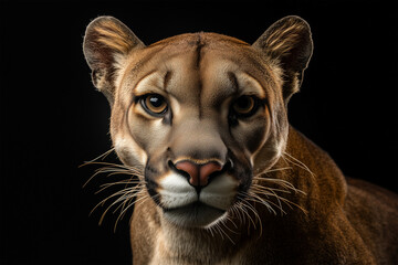 Majestic Front View of Wild Panther, Captivating Wildlife Photography Showcasing the Power of Nature