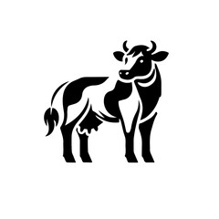 vector illustration of a cow