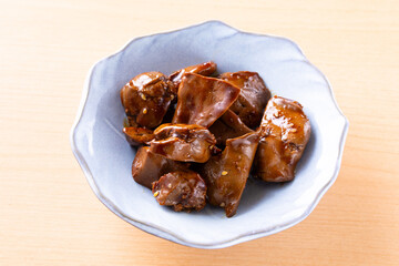 鶏レバーの甘辛煮