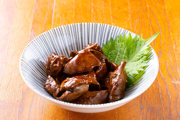 鶏レバーの甘辛煮