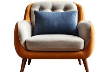 Office chair top view, modern designer furniture, chair isolated on white background
