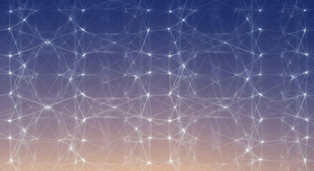 Exploring connectivity through neural networks digital space abstract art visual environment aerial perspective ai concept