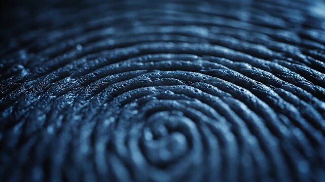 Cinematic Macro Scan Reveals the Intricate, Unique Landscape of a Human Fingerprint