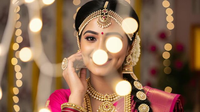 young beautiful indian woman holding oil lamp on diwali festival