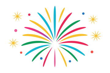 vector illustration of colorful fireworks