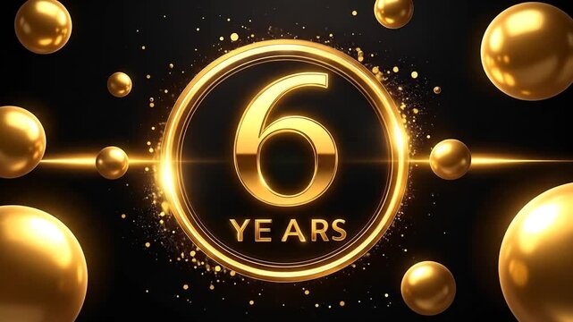 Celebrating 6 Years of Success: Golden Anniversary Logo Animation