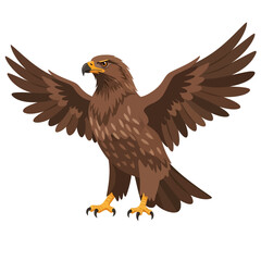 Eagle. Flat illustration of bird. Vector illustration for prints, clothing, packaging, stickers.