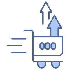 Sales Increase Blue Icon