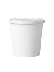 White plastic food container with lid (2)