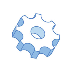 Duotone Settings Gear Vector icon Collection