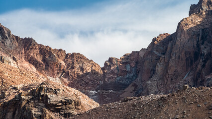 rocky mountain peaks. highlands. cliffs