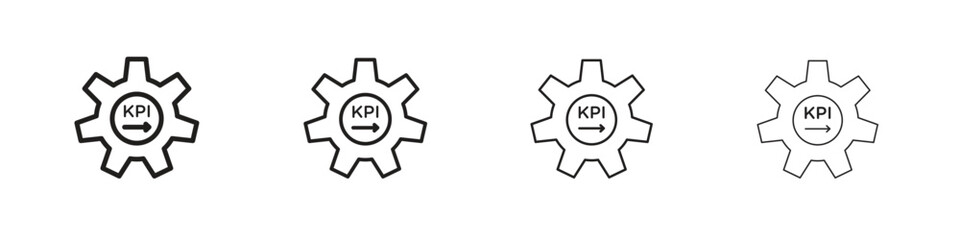 KPI icon concept. editable vector trendy illustrations.