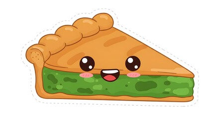 Roasted chicken with blush cheeks, kawaii sticker