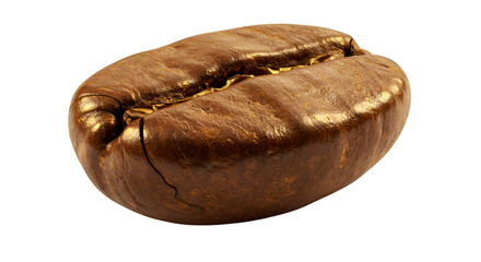 Coffee Bean Delight: A close-up shot of a single, perfectly roasted coffee bean, showcasing its rich brown hue and intricate textures. It's a sensory journey into the world of coffee.