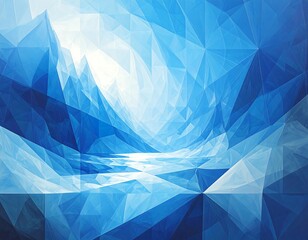 Abstract polygonal landscape of mountains and valleys