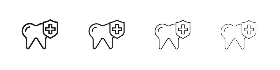 Dental insurance icon concept. editable vector trendy illustrations.