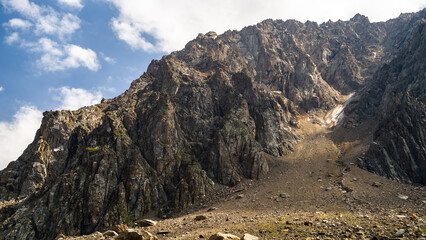 rocky mountain peaks. highlands. cliffs
