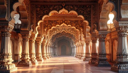 Naklejka premium Indian Palace Interior Architecture.