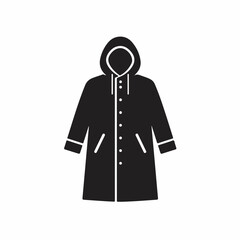 Simple Silhouette Weatherproof Raincoat with Hooded Detail Clothing Item