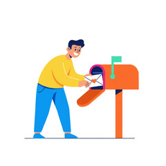 person inserting mail
