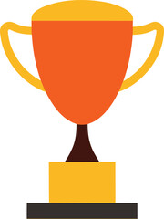 Vector art gold trophy cup isolated