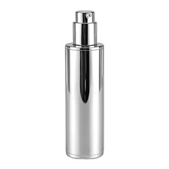 Shiny silver serum bottle