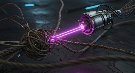 Laser Cutting Through Wires A Futuristic Exploration of Technology and Material Manipulation