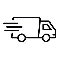Fast delivery truck icon express shipping logistics transportation service symbol vector