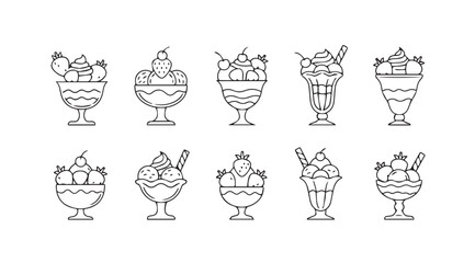 Vector art of ice cream collection