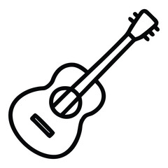 Simple line art ukulele icon musical instrument graphic for design projects vector