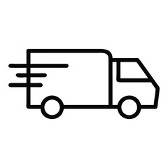 Fast delivery truck icon showing speed and logistics for shipping services vector
