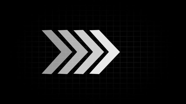 Right-directional arrow loop animation. 
arrows indicate the direction of the overlay. Swipe right for the animation.