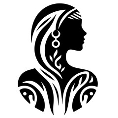 Ethnic women's design silhouette