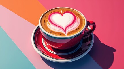 Coffee Stripes Pop Art Style National Coffee Day