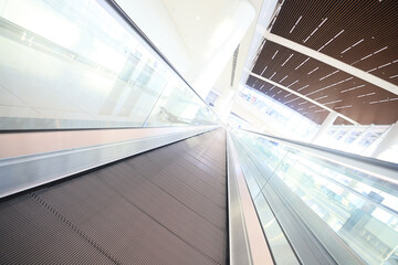 airport interior, light abstract background in airport lounge