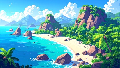Tropical beach landscape